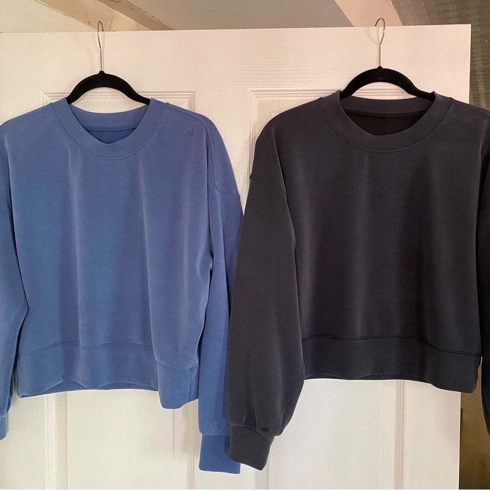 Lulu Lemon Softstream Perfectly Oversized Cropped Crew Bundle - Size 6